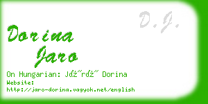 dorina jaro business card